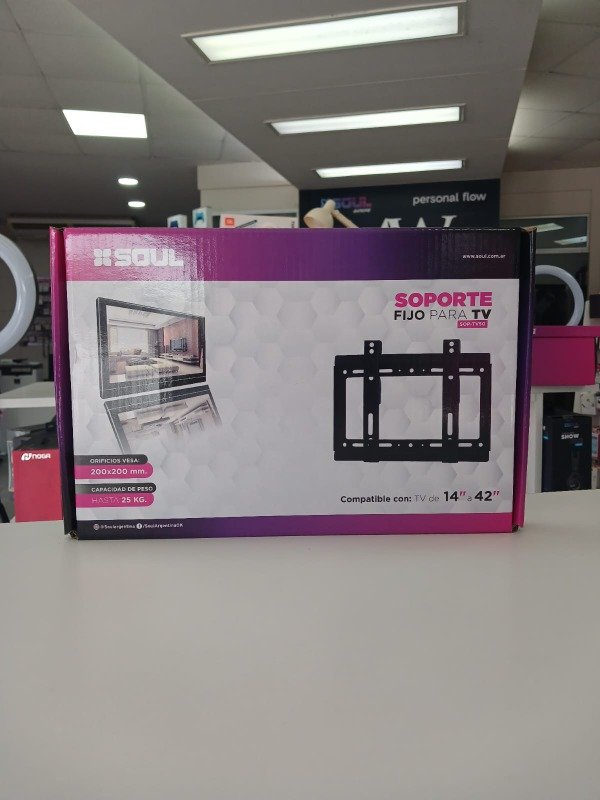 Producto - Soporte TV P/Pared Fijo 14" a 42" Vesa 400x400 Soul SOP-TV50
