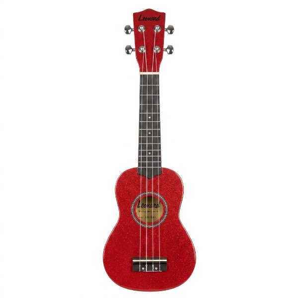 Producto - LEONARD UKELELE  SOPRANO CON FUNDA - COLOR ROJO