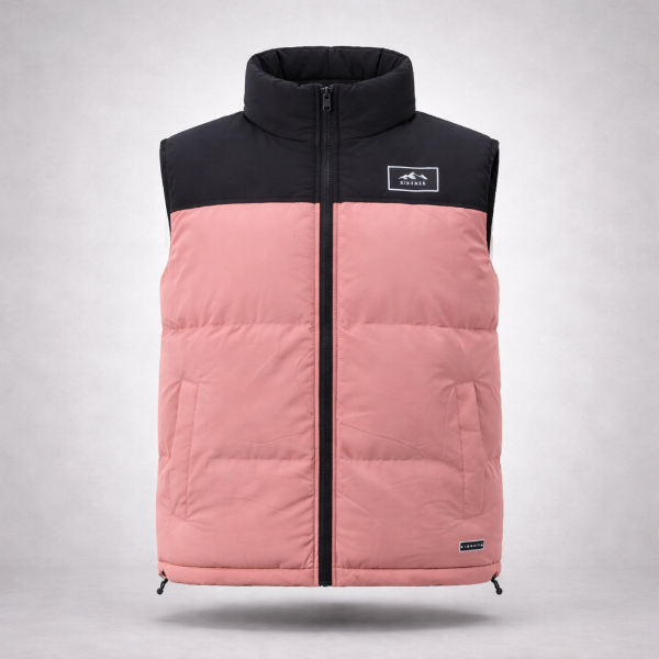 Producto - chalecos deportivos rellenos modelo HELIX   Rosa y Negro