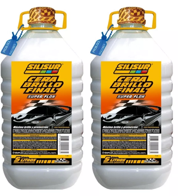 Producto - Cera Brillo Final Super Flon Profesional Silisur Carwash 5lt