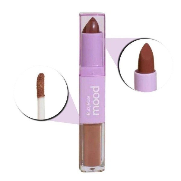 Producto - Labial dúo liquido y en barra marron