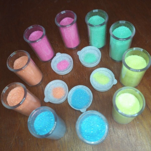 Producto - Set de Glitter fluo de 0,08 mm (10 tubitos)