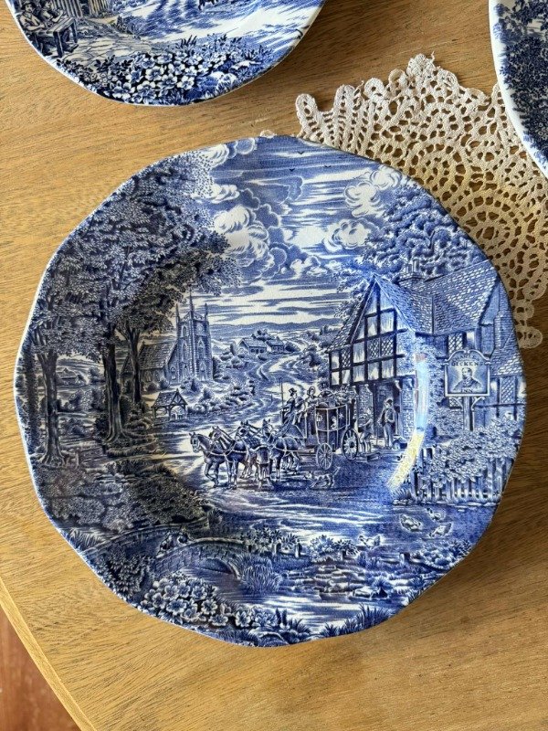 Producto - Plato playo de loza inglesa Enoch Wedgwood Tunstall