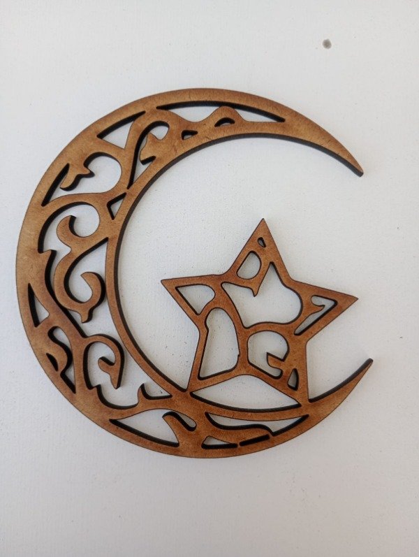 Producto - Atrapasueño circulo 10 cms mandala "Luna con estrella"