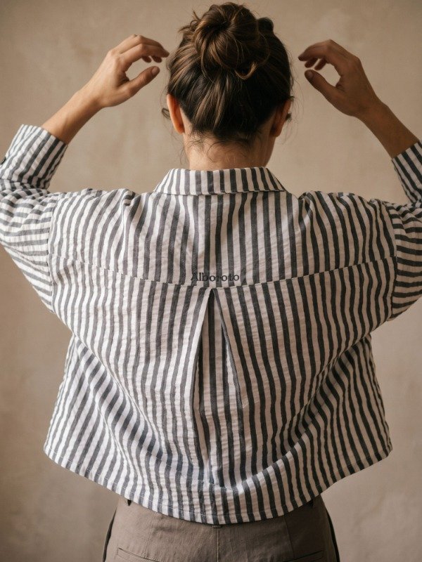 Producto - Camisa Crop Rayas - 2