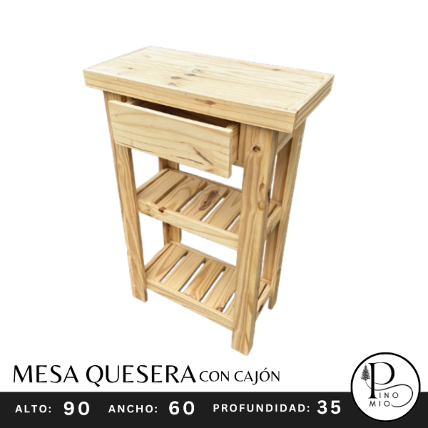 Producto - MESA QUESERA CON CAJÓN