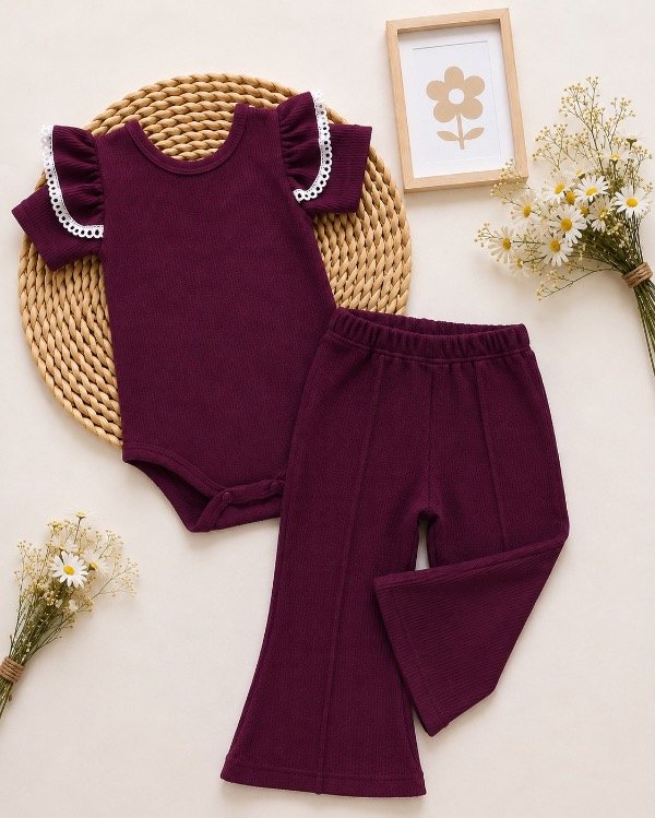 Producto - CONJUNTO OLIVIA BORDO (BODY + PANTALÓN OXFORD)