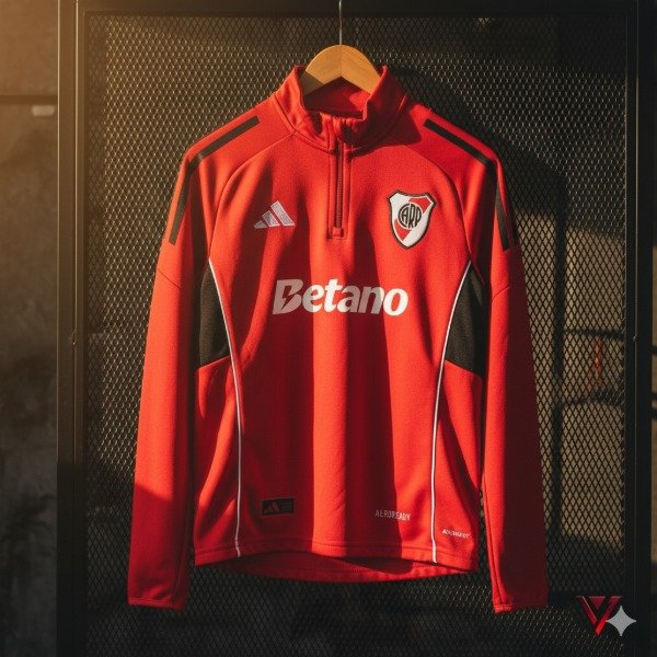 Producto - BUZO RIVER ENTRENAMIENTO 2025 MEDIO CIERRE ROJO