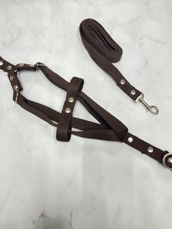 Producto - Pechera + correa Chocolate