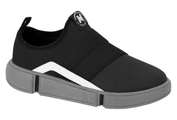 Producto - ZAPATILLA MOLEKINHO NEGRA/SUELA GRIS SIN CORDON