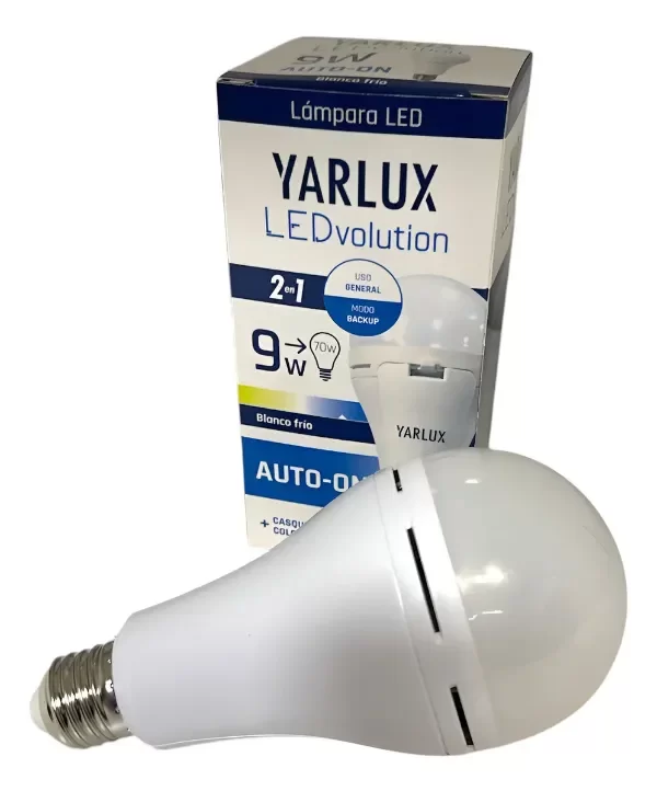 Producto - Lampara Emergencia Led Auto-on 2 En 1 E27 9w Yarlux Color Blanco
