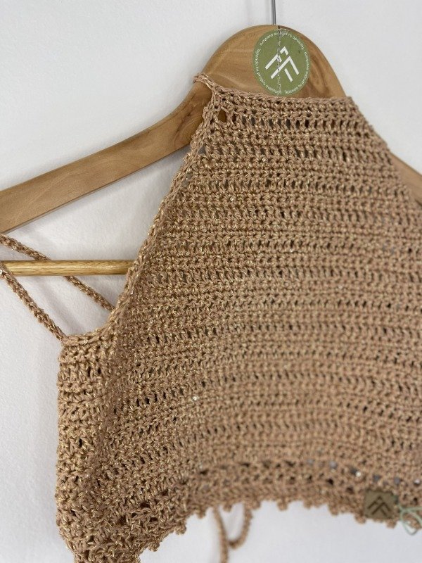 Producto - Pechera lentejuelas camel - 2