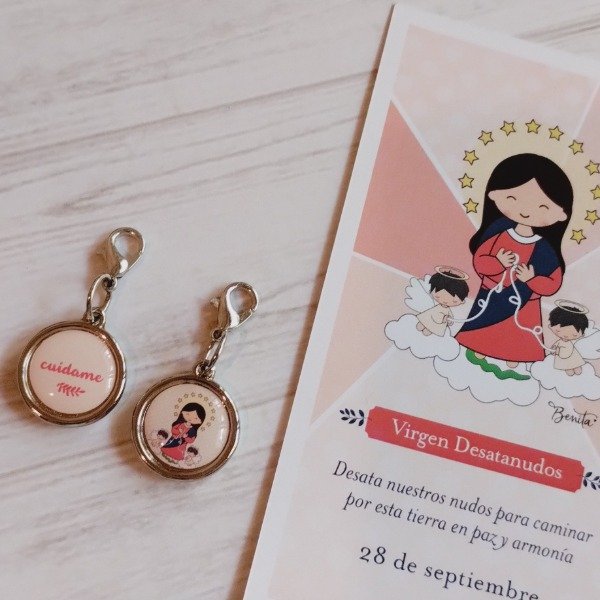Producto - REGALO PACK ESTAMPA ADVOCACION CON MEDALLITA VIRGEN DESATANUDOS