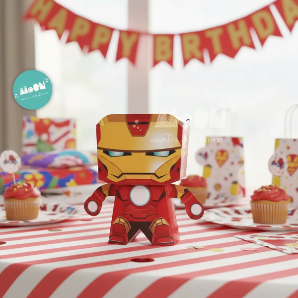 Producto - Caja  Superheroe IRONMAN Grande EDITABLE