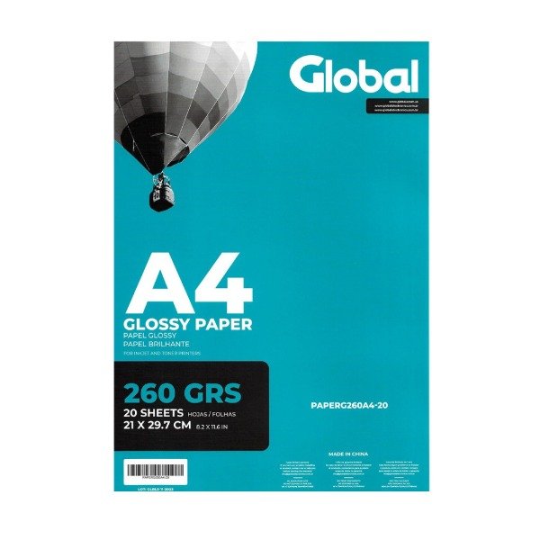 Producto - Papel Glossy 260 Grs A4 X 20 Hojas