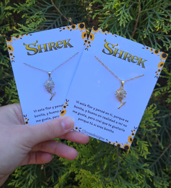 Producto - Collar flor giratorio shrek - 0