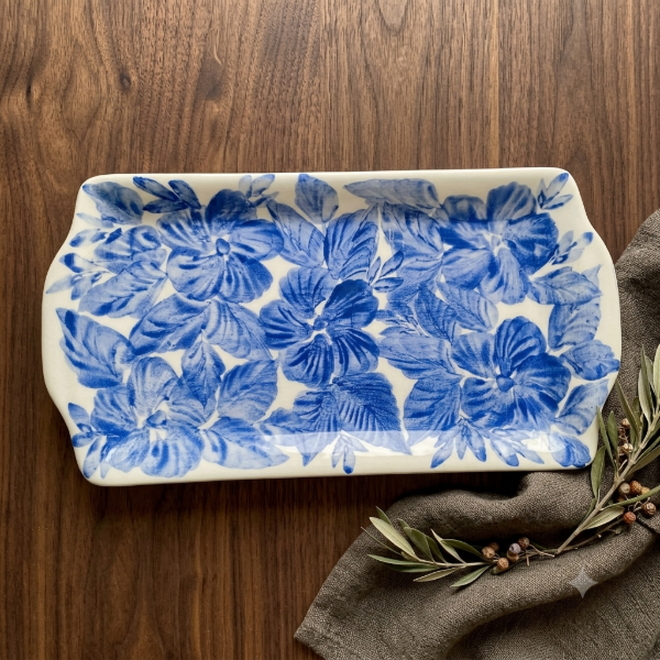 Producto - Budinera flores azul
