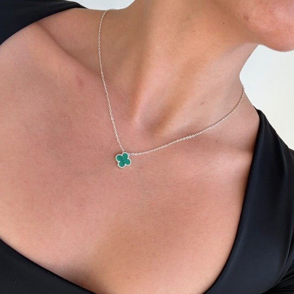 Producto - Conjunto dije trébol verde