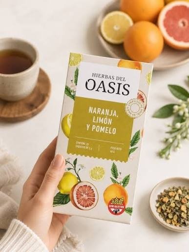 Producto - Infusión Naranja, Limón y Pomelo. Libre de Teína