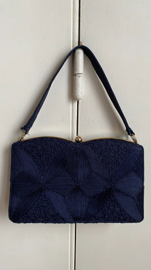 Producto - Cartera vintage labrada azul - 0