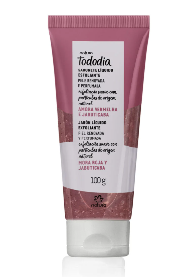Producto - Jabón líquido exfoliante corporal Tododia mora roja y jabuticaba - 100 g