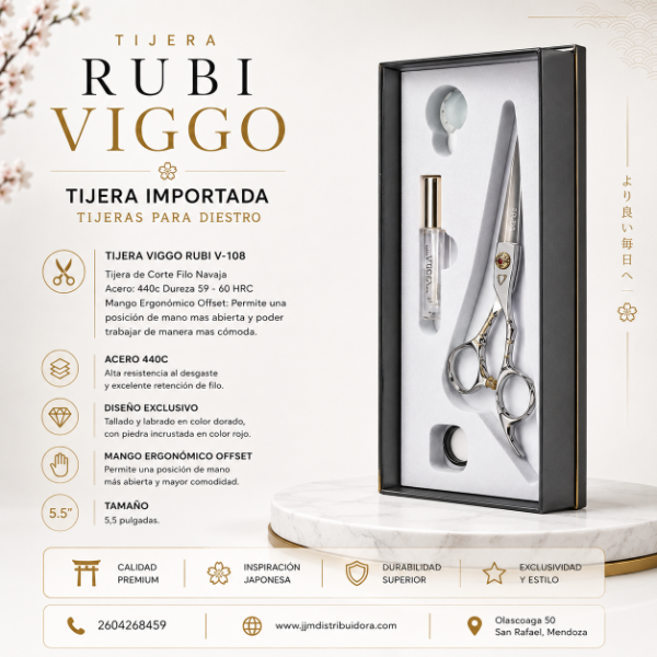 Producto - Tijera Viggo Rubi Silver