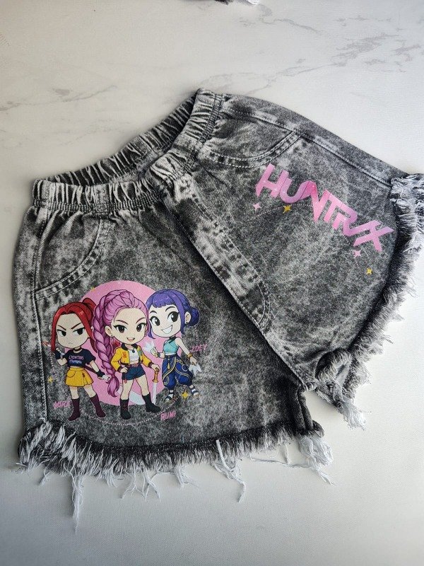 Producto - Short denim Huntrix gris
