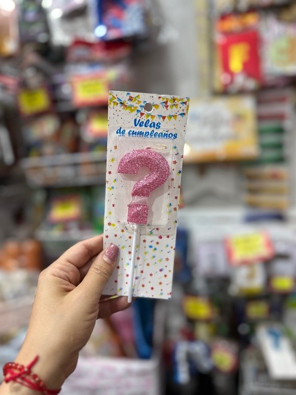 Producto - Vela palito símbolo de pregunta