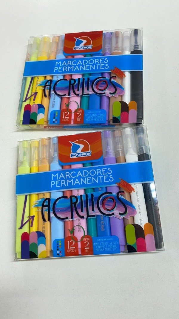 Producto - Fibras/ marcadores permanente- 12 colores- Roma