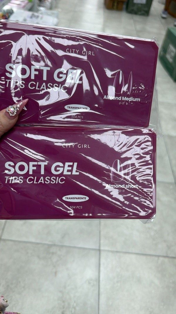Producto - Nuevos tips para soft gel city girl medidas x504 almendra corto