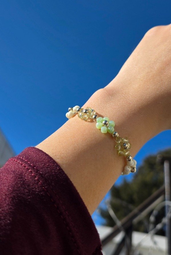 Producto - Pulsera de Flores Bianca Combinada - Verde