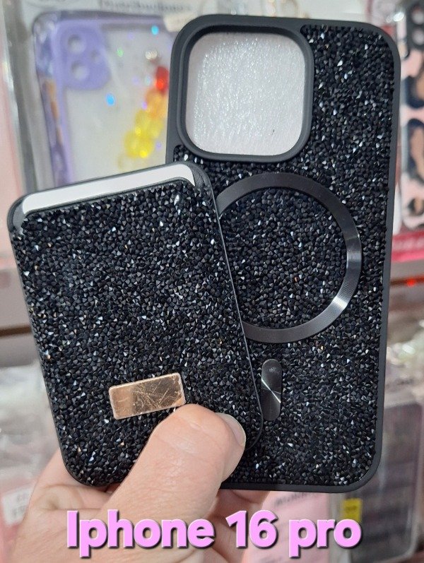 Producto - Fundas cristales con porta tarjeta magnético. IPhone 16 pro