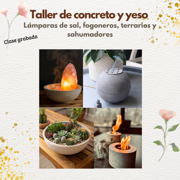 Producto - TALLER DE CONCRETO Y YESO. CLASE GRABADA
