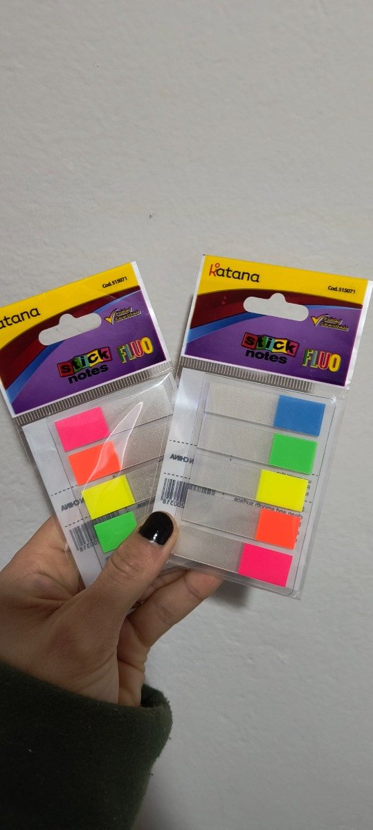Producto - Notas adhesivas señaladores duo flúor transparente