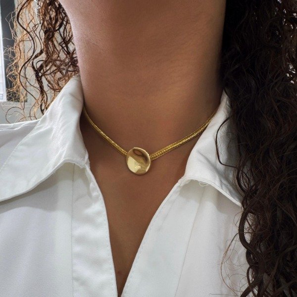 Producto - CHOKER DORADO CHAPON REDONDO