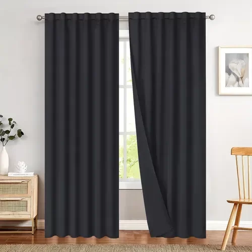 Producto - JUEGO Cortinas Blackout Premium 2 PAÑOS 140X2.10CM IMPORTADAS