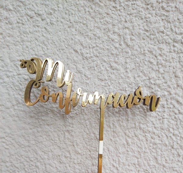 Producto - Topper mi confirmacion  dorado