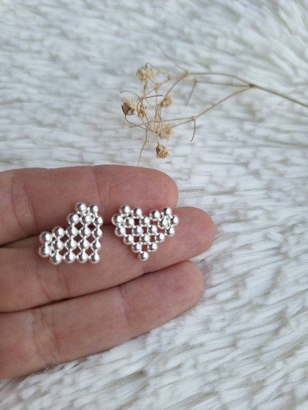 Producto - ABA0171 Aro Corazón microbolitas