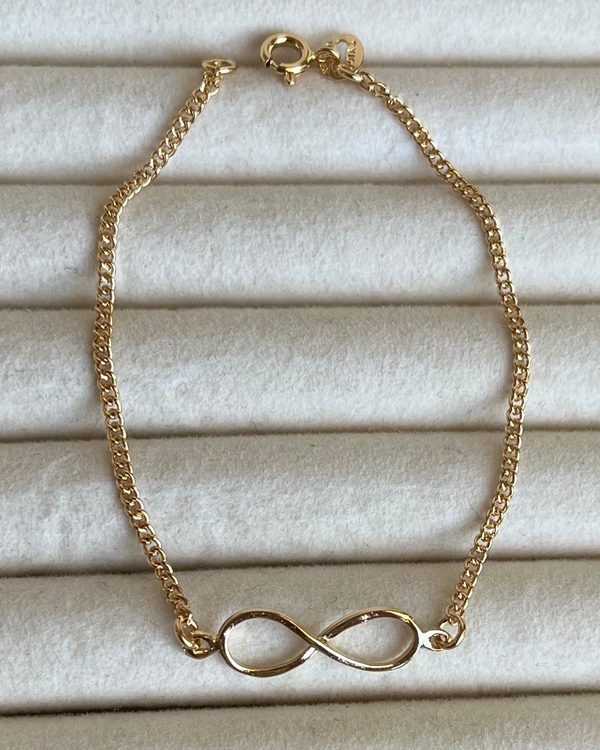 Producto - Pulsera infinito enchapada en oro 18k 18cm