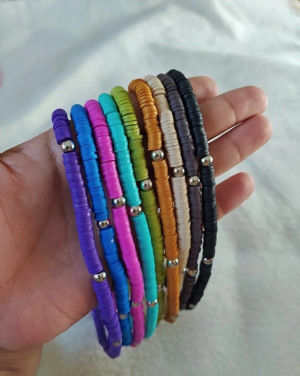 Producto - Chocker Fimo plateado