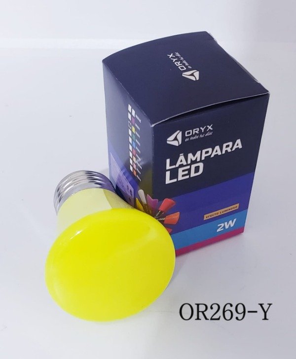 Producto - Lampara Foco Led 2w Gota E27 Color Amarillo  para Guirnaldas Rosca Común