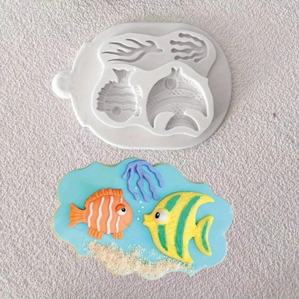 Producto - Peces pez duo Molde de silicona