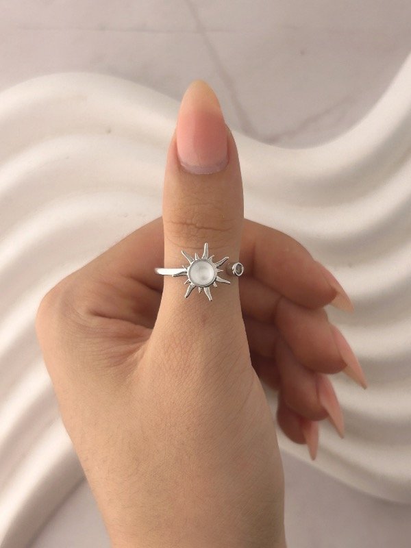 Producto - ANILLO GIRATORIO REGULABLE PIEDRA LUNA  7890