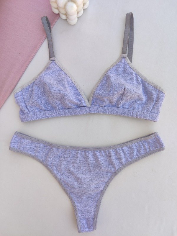 Producto - Conjunto triángulo algodón Frashe gris