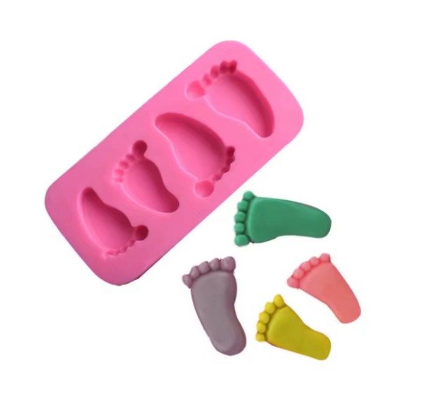 Producto - Molde Silicona Mini Patitas Piecitos x4 Ideal P/ Velas Jabones (SC)