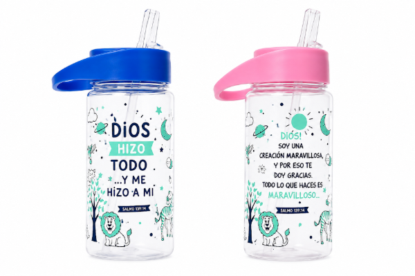 Producto - Botella infantil con pico anti derrame 400ml PROMO X1 UNIDADES