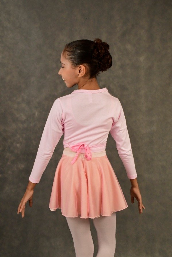 Producto - SACO CRUZADO COLOR ROSA BEBÉ CON TIRAS ROSA INTENSO DE INVIERNO