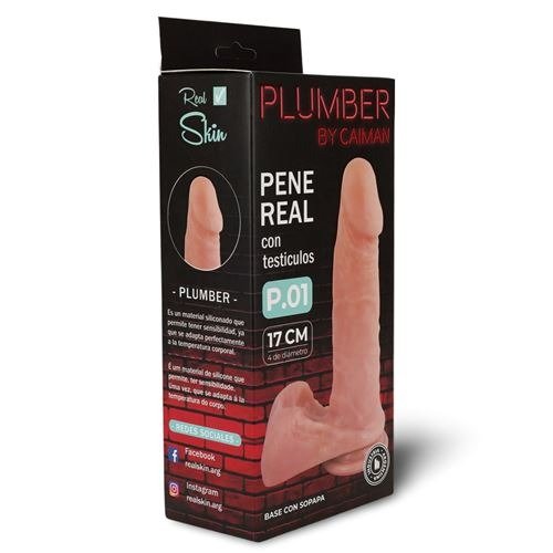 Producto - CONSOLADOR SUCK SOPAPA REALISTIC PLUMBER BEIGE 16,5X3,5CM - CAIMAN