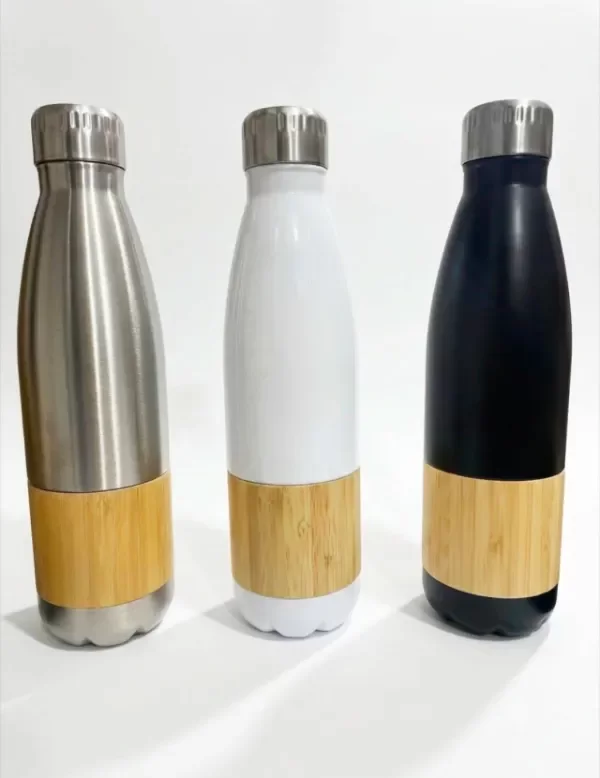 Producto - Botella Termica De Acero Inoxidable Bambu colores surtidos 500ml - 1