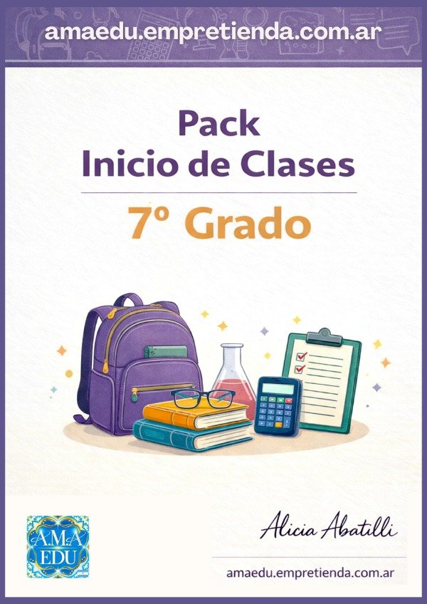 Producto - SÉPTIMO GRADO - Pack INICIO DE CLASES, CUADERNILLOS DE REPASO y más